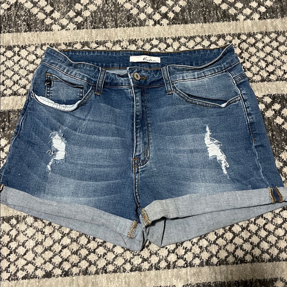 KanCan Light Blue Denim Shorts